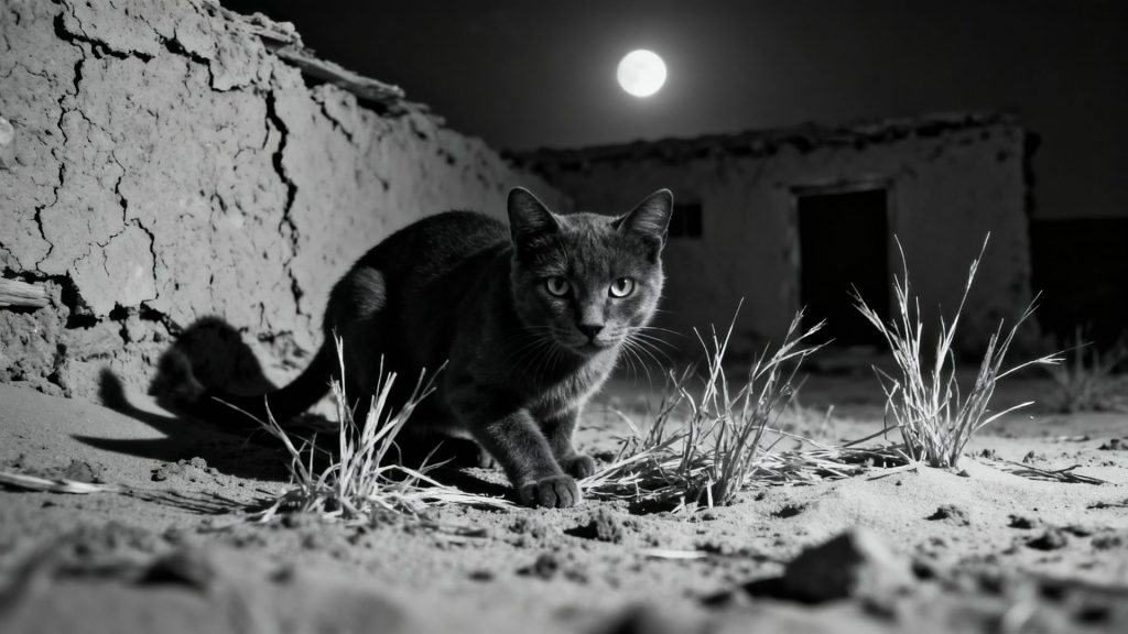 Whispers of the Desert Night: The Domestic Cat, a Silent Symphony of Instinct and Grace in Our Midst