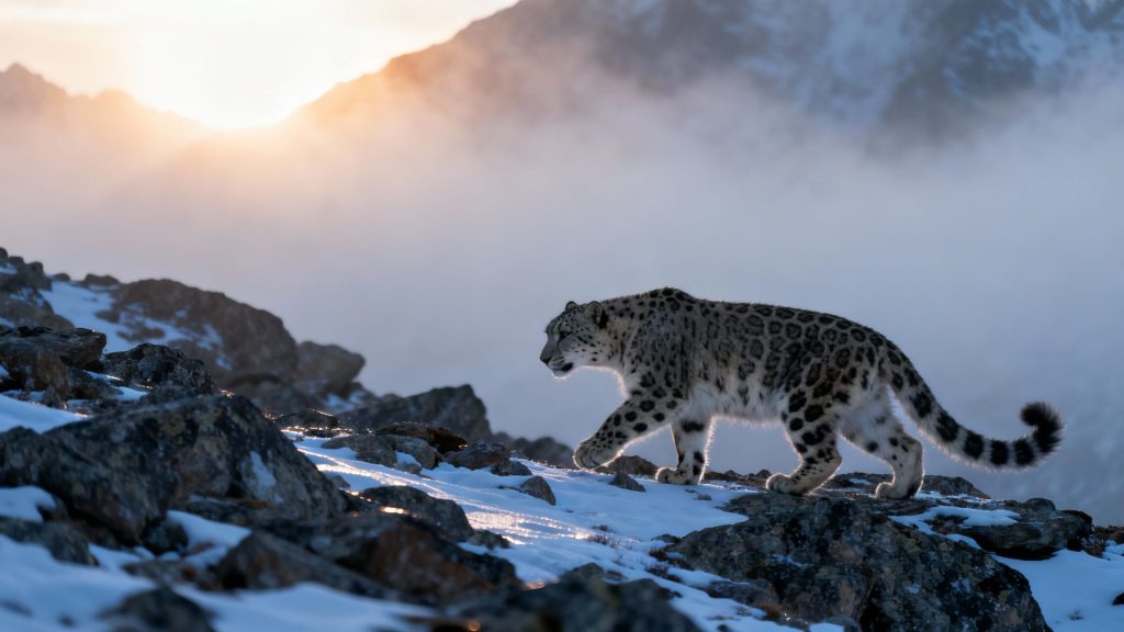 Ghost of the Frozen Peaks: The Snow Leopard, Weaving Solitude into the Tapestry of Thin Air
