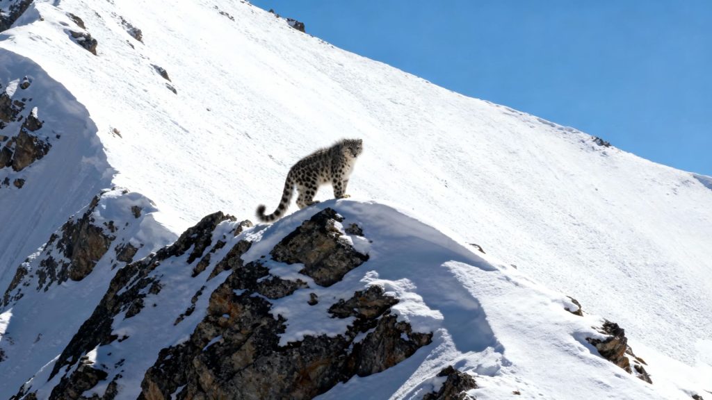 Whispers of the Frozen Peaks: Snow Leopard, Guardian of Solitude in Earth's Highest Sanctuaries