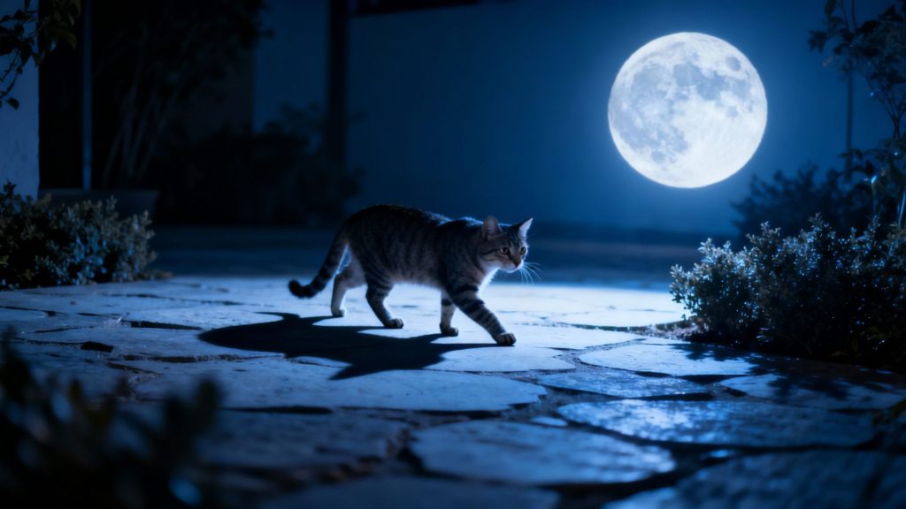 Whispers in the Moonlight: The Domestic Cat, a Silent Symphony of Instinct and Grace in Our Shared World