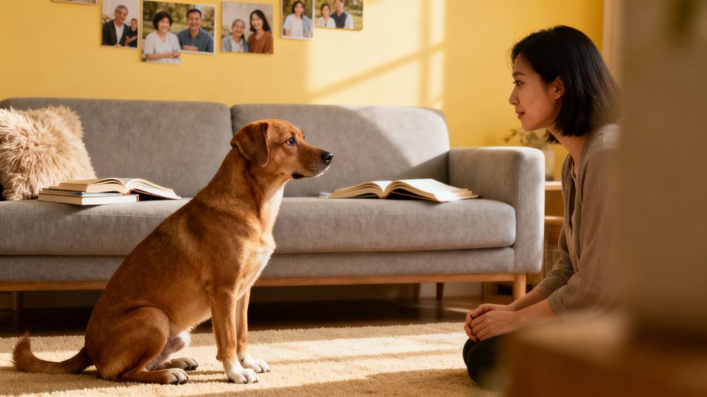 Whispers of the Wild Heart: The Domestic Dog, Bridging Millennia in a Gaze of Unspoken Devotion