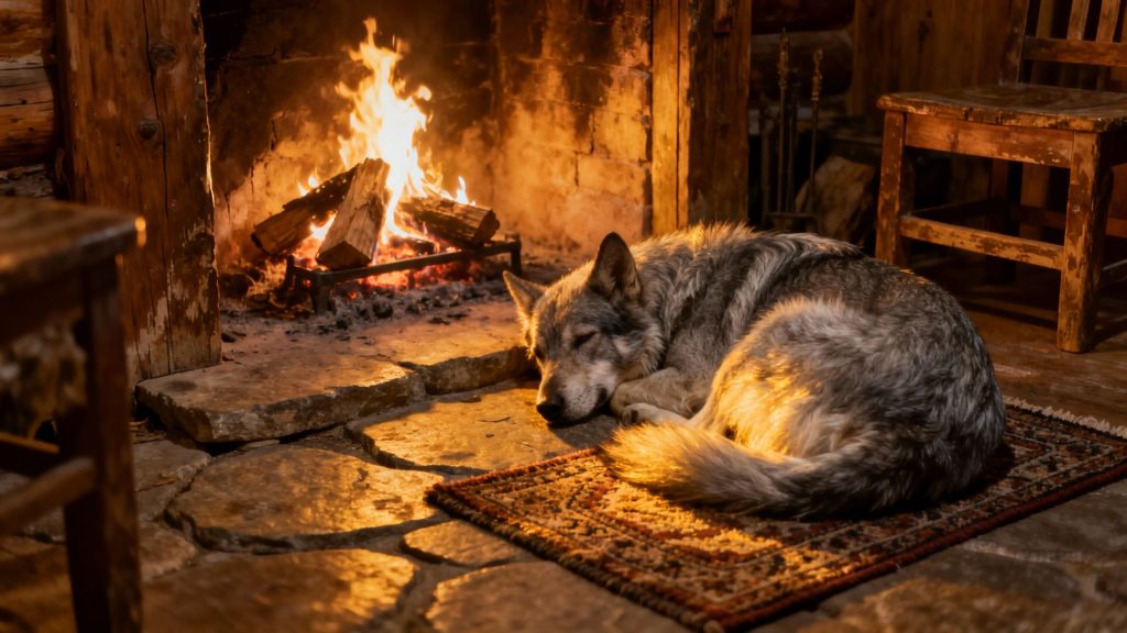 Whispers from the Ancient Hearth: The Domestic Dog, Weaving Bonds of Fire and Fur Across Ages